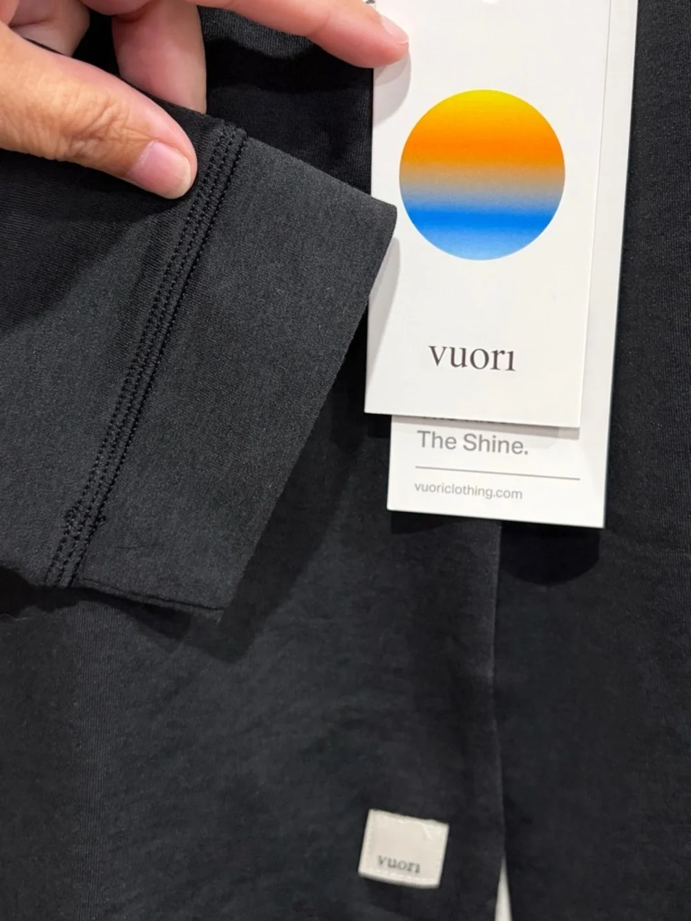 Vuori Women's XL Halo Essential Half Zip Black NWT Jacket Stretch-Knit Yoga - Picture 4 of 7